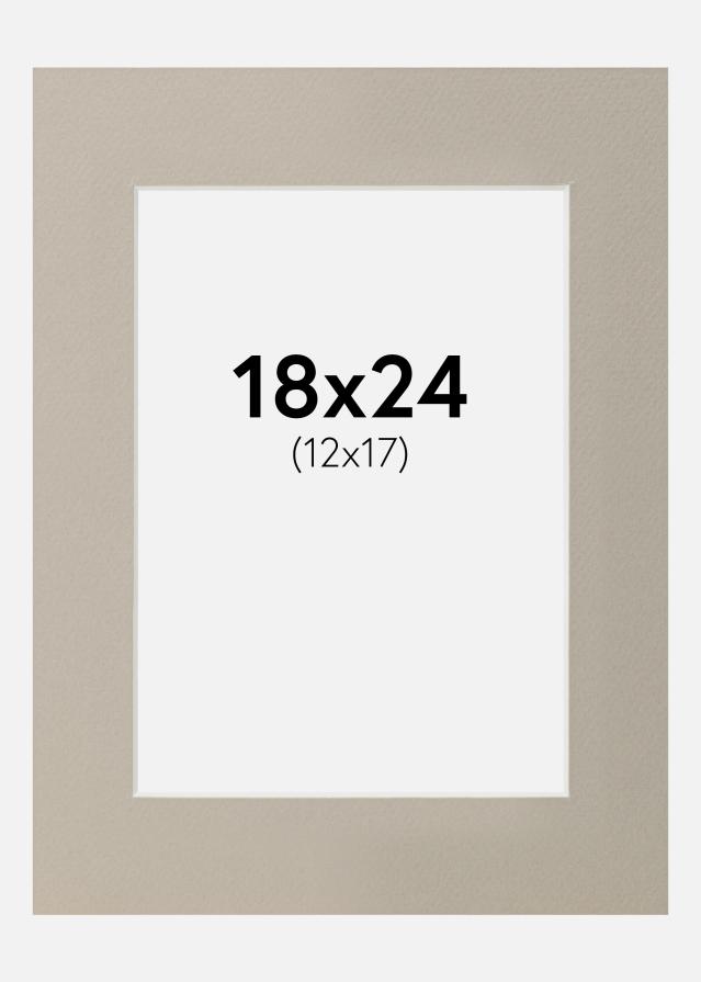 Paspartú Gris perla 18x24 cm (12x17)