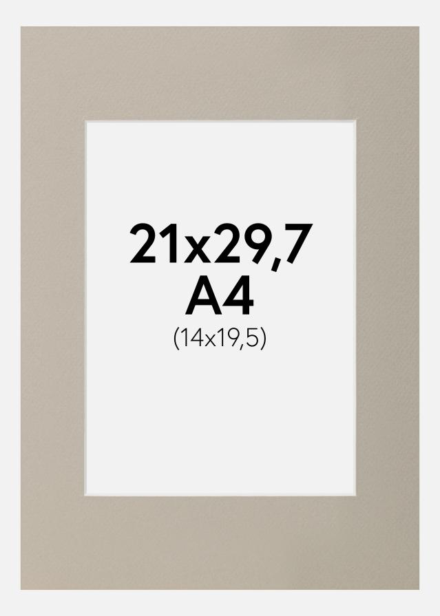 Paspartú Gris perla A4 21x29,7 cm (14x19,5)