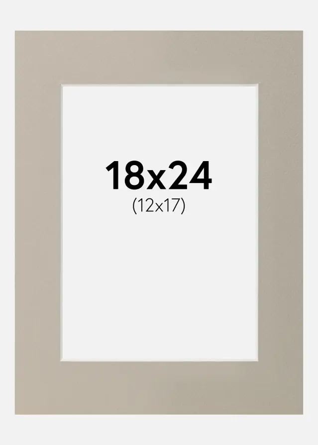 Paspartú Gris perla 18x24 cm (12x17)