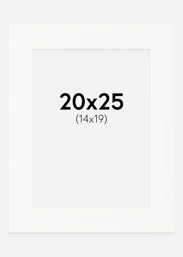 Paspartú Offwhite (Borde interior blanco) 20x25 cm (14x19)