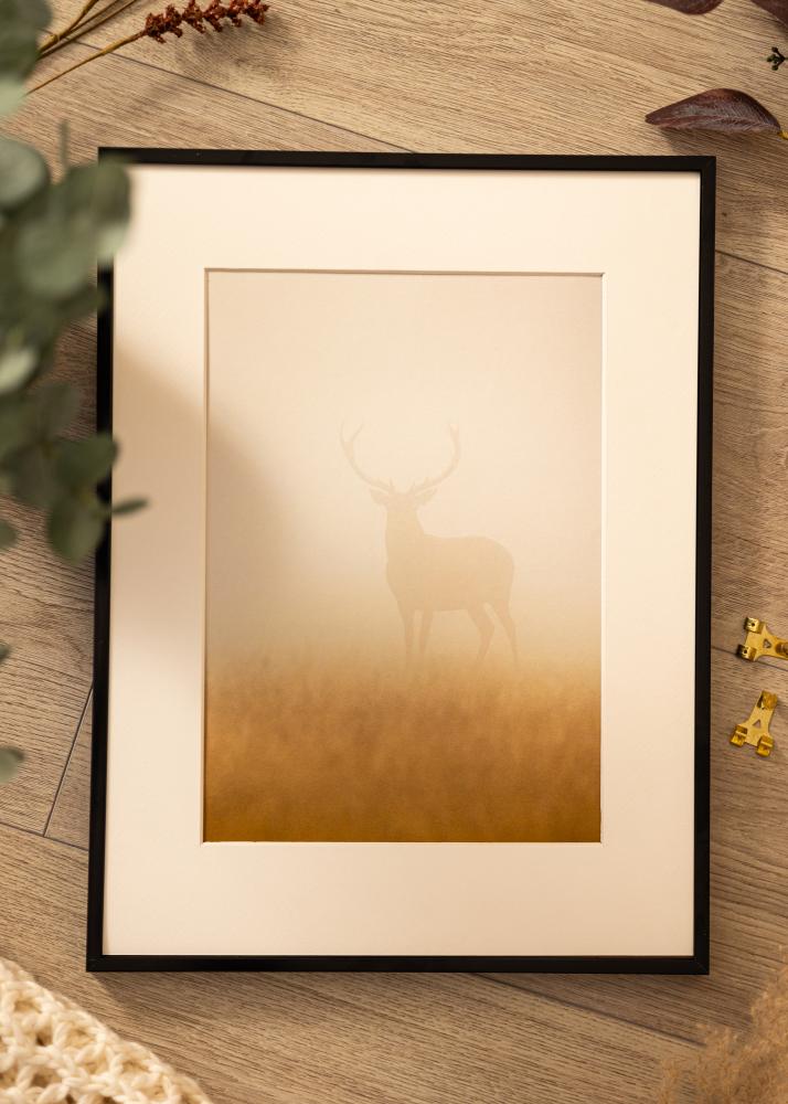 AluminiumMarco Vidrio acrílico Negro 30x40 cm