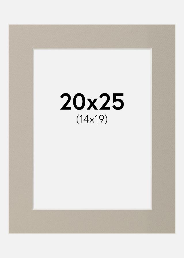 Paspartú Gris perla 20x25 cm (14x19)