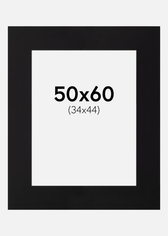 Paspartú Negro Estándar (Borde interior blanco) 50x60 cm (34x44)