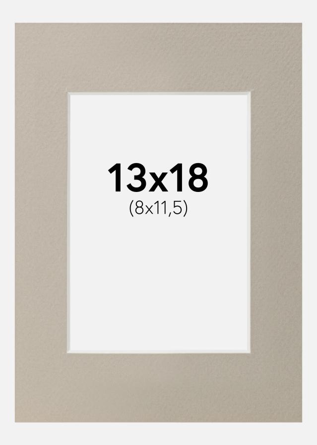 Paspartú Gris perla 13x18 cm (8x11,5)