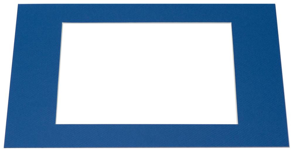 Paspartú Azul (Borde interior blanco) - A medida