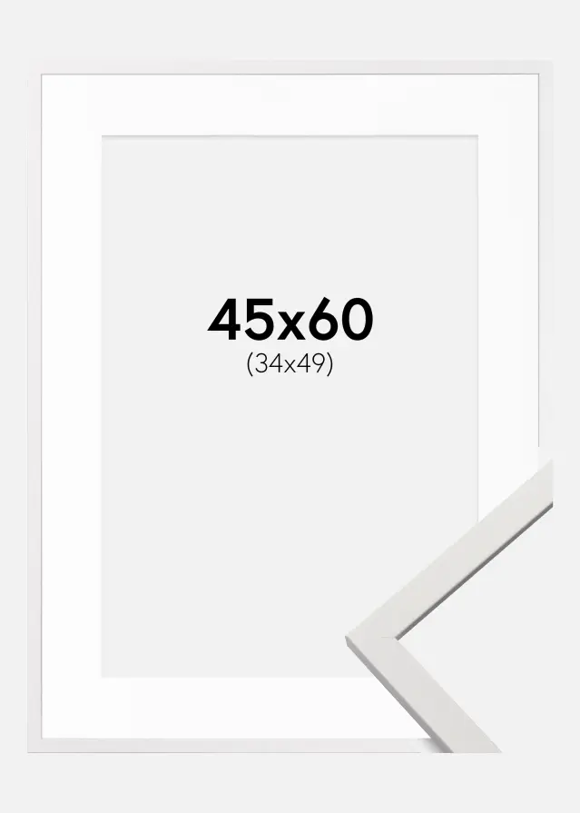 Marco Edsbyn Blanco 45x60 cm - Paspartú Blanco 35x50 cm