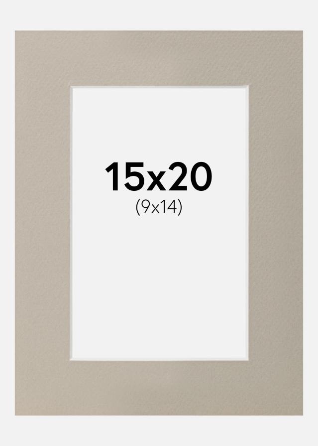 Paspartú Gris perla 15x20 cm (9x14)