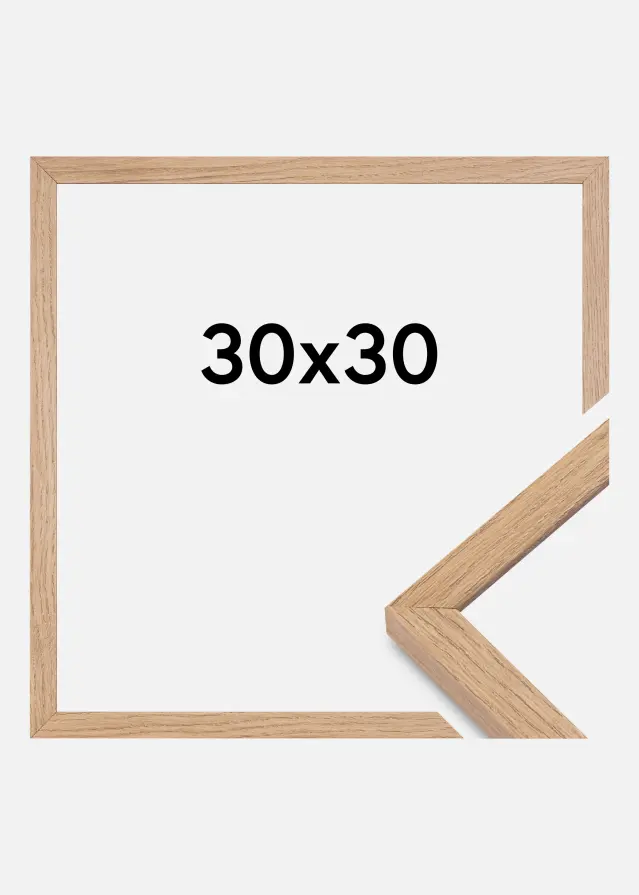 Marco Montgomery Mate Vidrio antirreflectante Roble 30x30 cm
