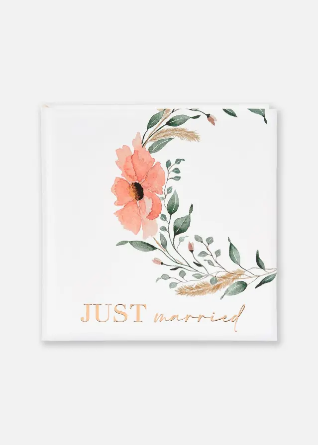 Just married Álbum de boda - 30x31 cm (60 Páginas blancas / 30 hojas)
