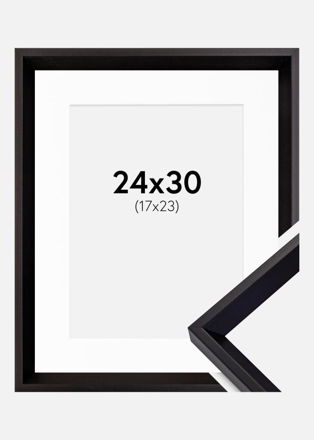 Marco Globe Negro 24x30 cm - Paspartú Blanco 18x24 cm