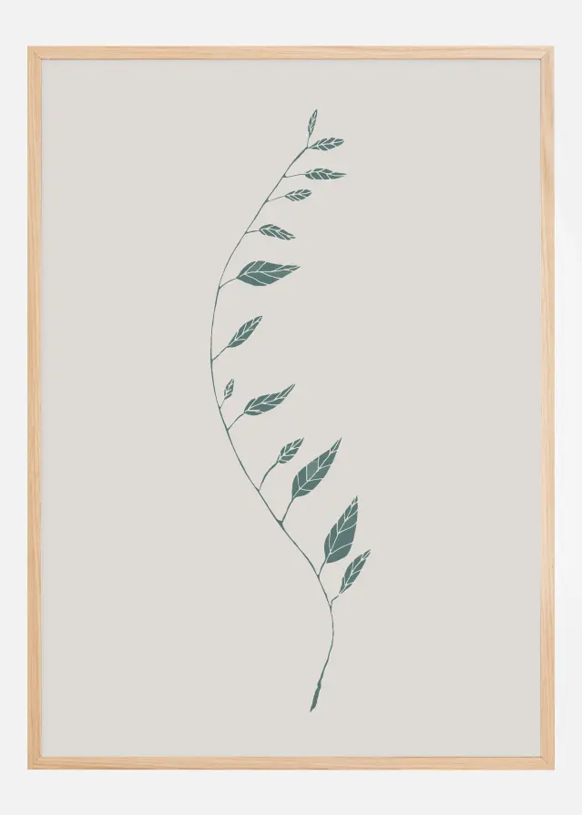 Wavy Branch Green Póster