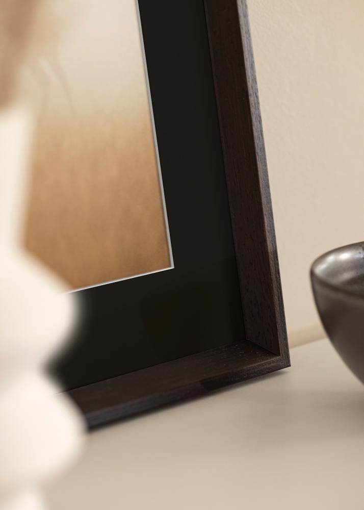 Marco Globe Espresso 50x60 cm - Paspartú Negro 35x45 cm