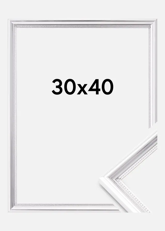 Marco Gala Vidrio acrílico Plateado 30x40 cm