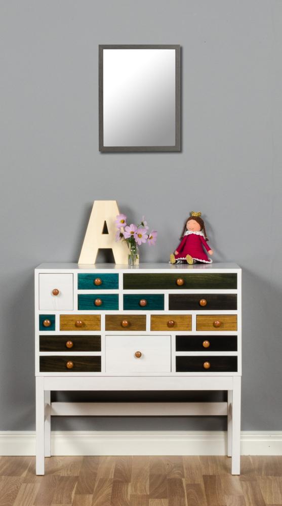 Espejo Abedulö - Gris roto- Tamaño personalizable