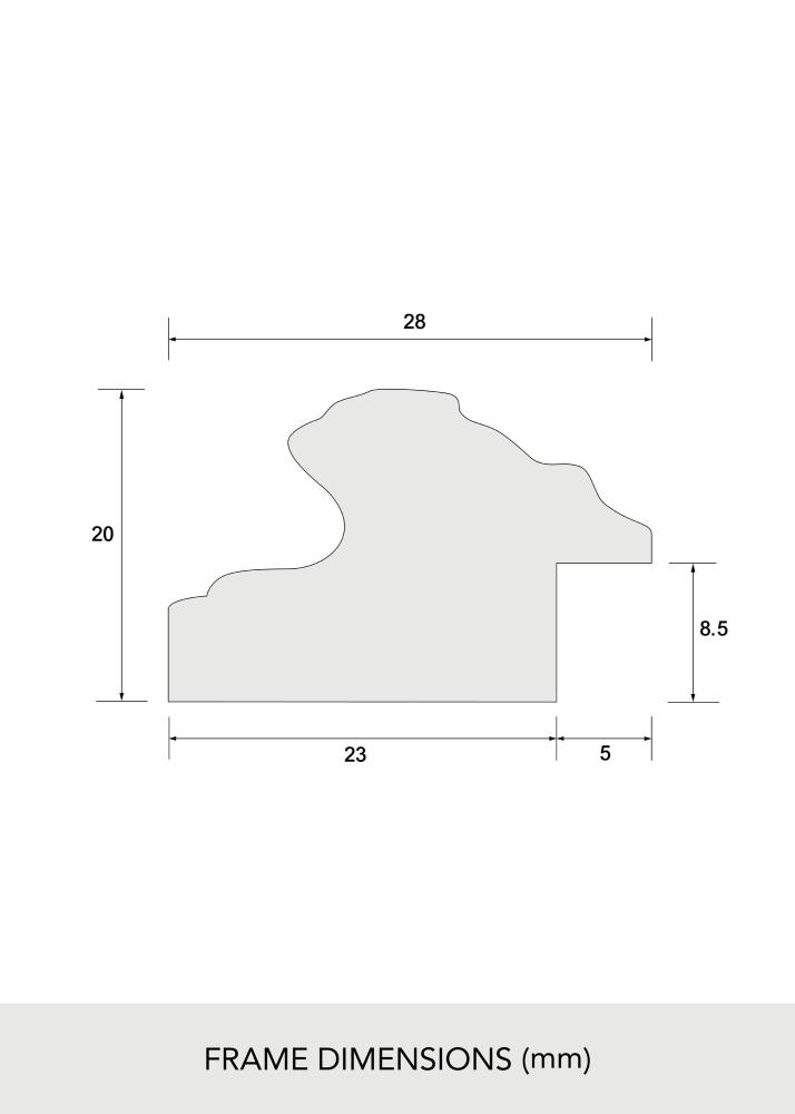 Marco Swirl Vidrio acrílico Dorado 30x40 cm