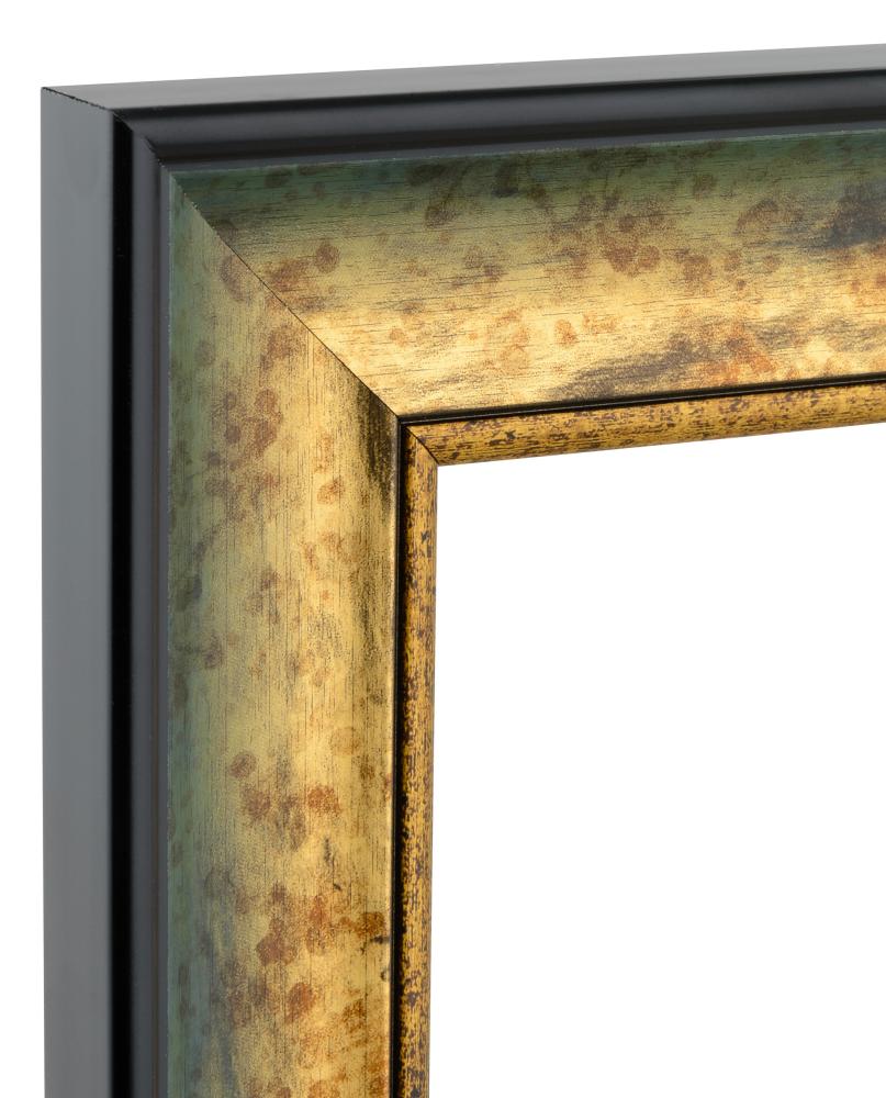 Espejo Roxen Dorado manchado - Tamaño personalizable