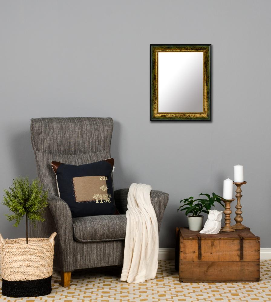 Espejo Roxen Dorado manchado - Tamaño personalizable