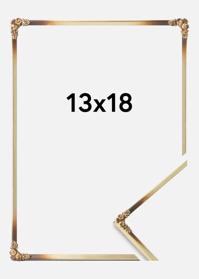 Marco Rosen Metálico Dorado 13x18 cm