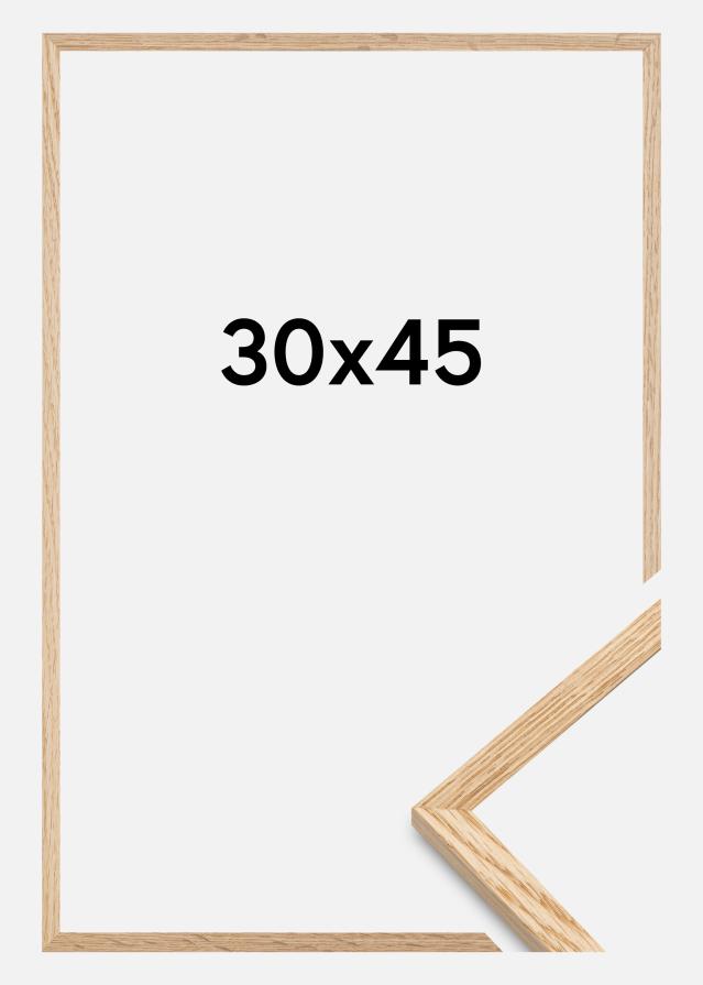 Marco Roble fino Vidrio acrílico 30x45 cm