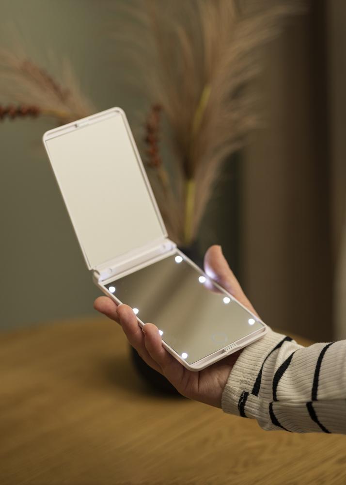 KAILA Espejo tocador Fold III Blanco - 13x9 cm