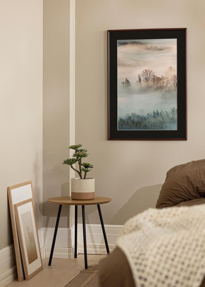 Marco Horndal Castaño 45x60 cm - Paspartú Negro 32x45 cm