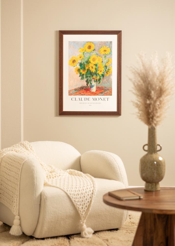 Marco Juno Vidrio acrílico Teca 50x65 cm