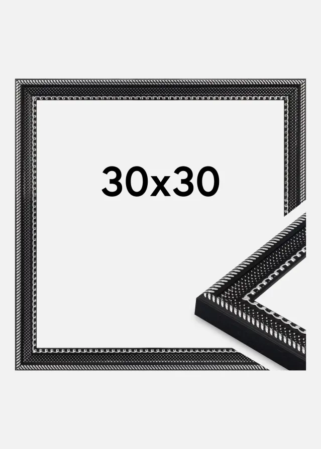 Marco Trellis Vidrio acrílico Negro 30x30 cm