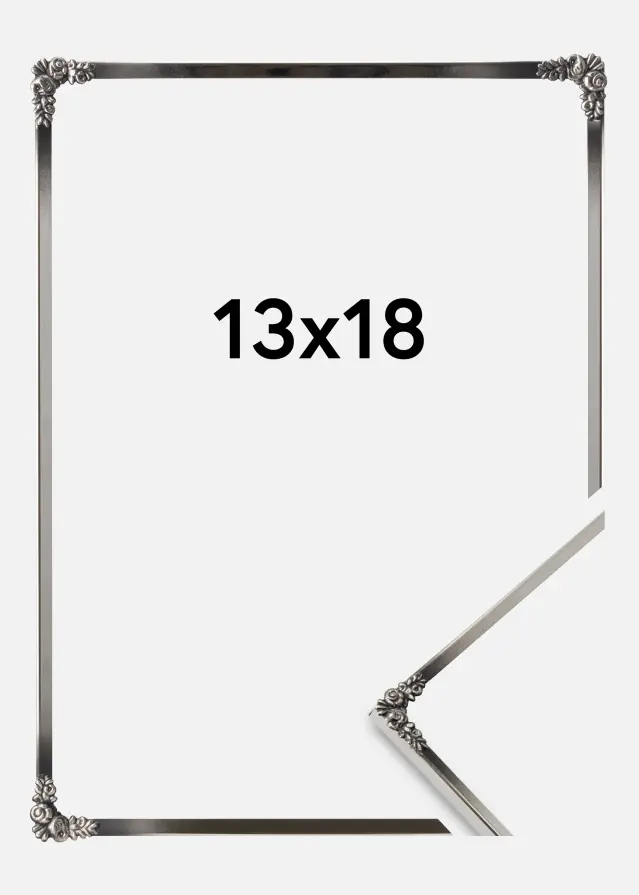 Marco Rosen Metálico Plateado 13x18 cm