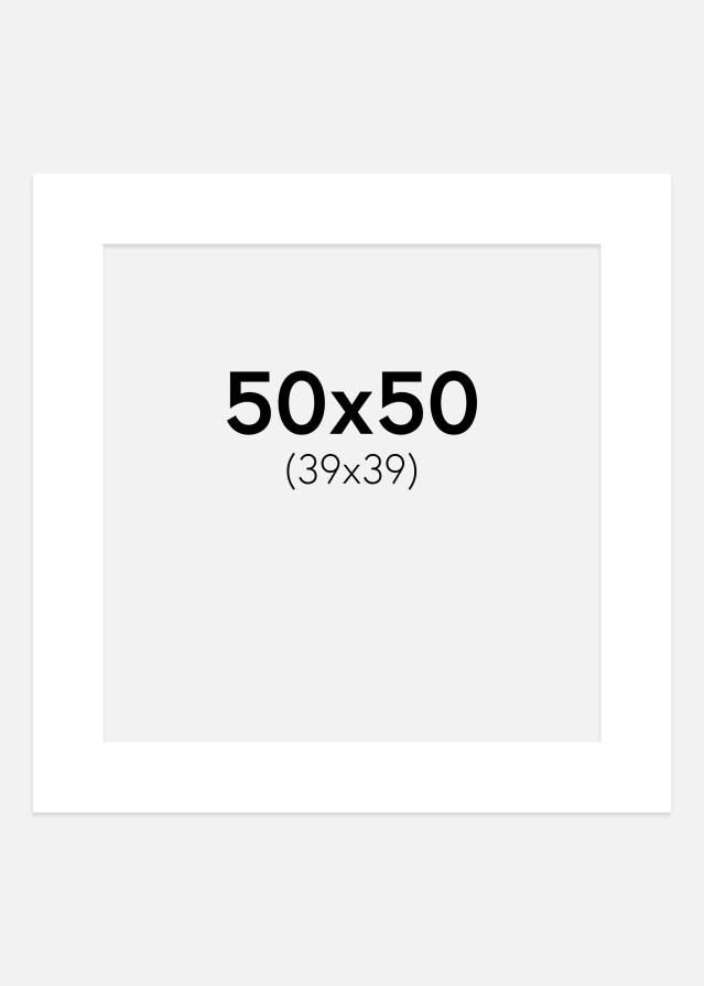 Paspartú Blanco tiza 50x50 cm (39x39 cm)