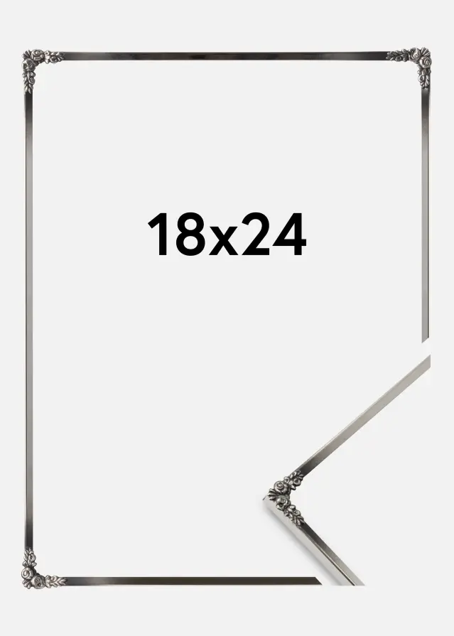 Marco Rosen Metálico Plateado 18x24 cm
