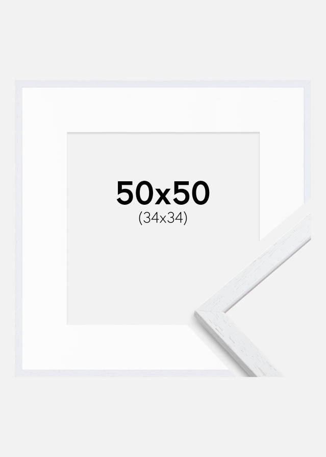 Marco Edsbyn Warm White 50x50 cm - Paspartú Blanco 35x35 cm