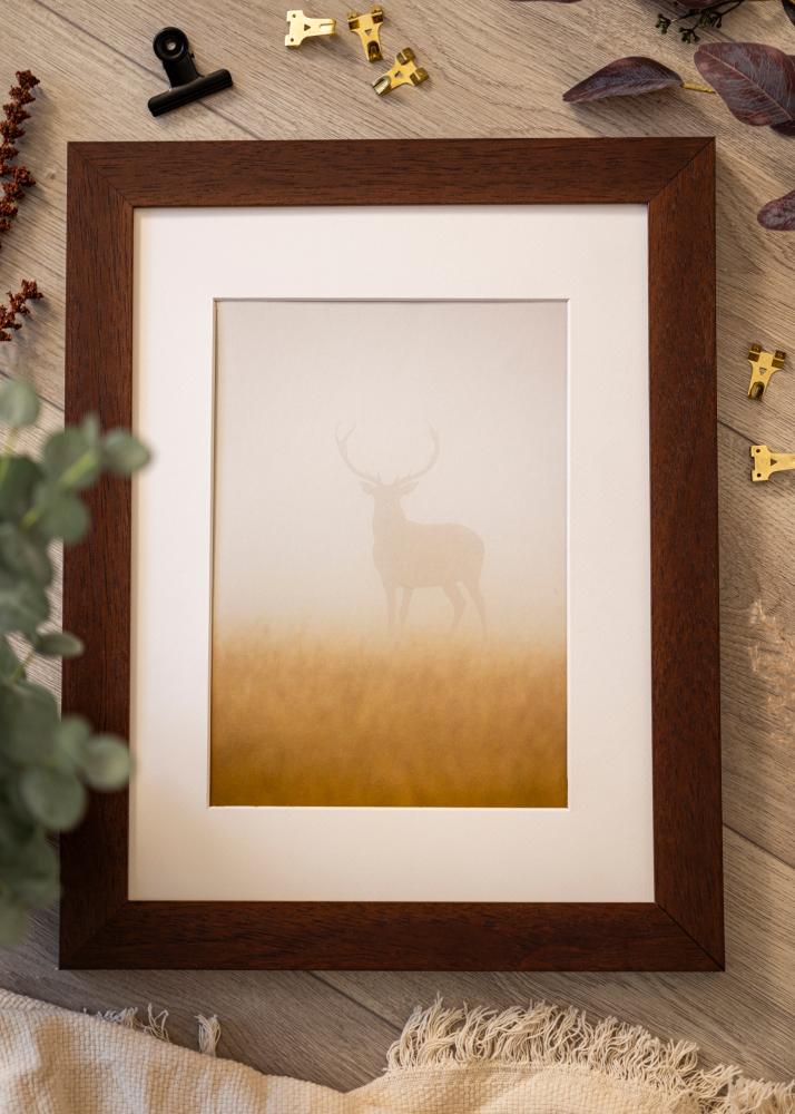 Marco Juno Vidrio acrílico Teca 50x65 cm