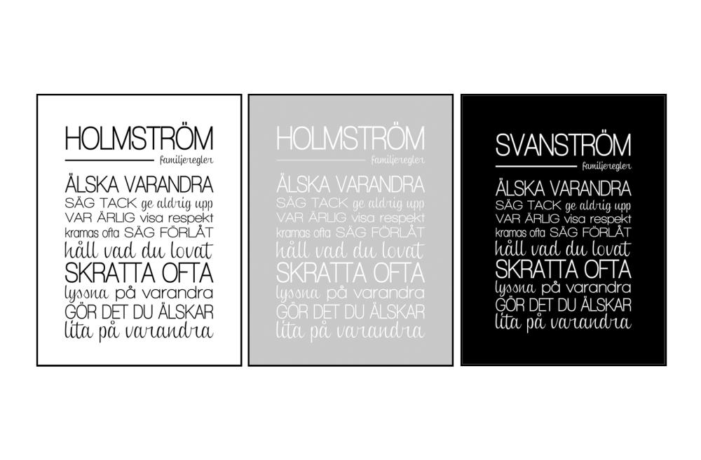 Reglas de familia Negro