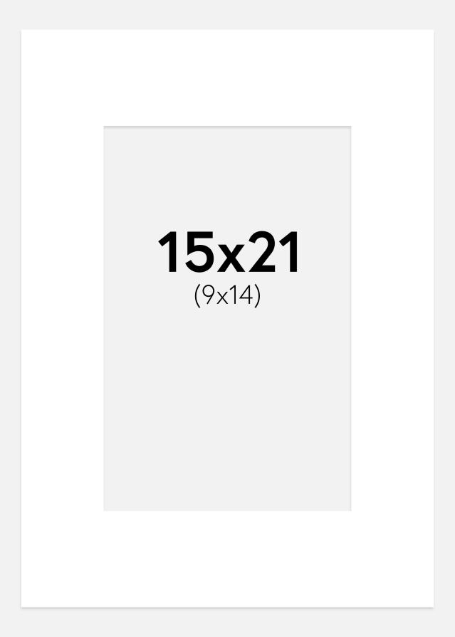 Paspartú Blanco tiza 15x21 cm (9x14 cm)