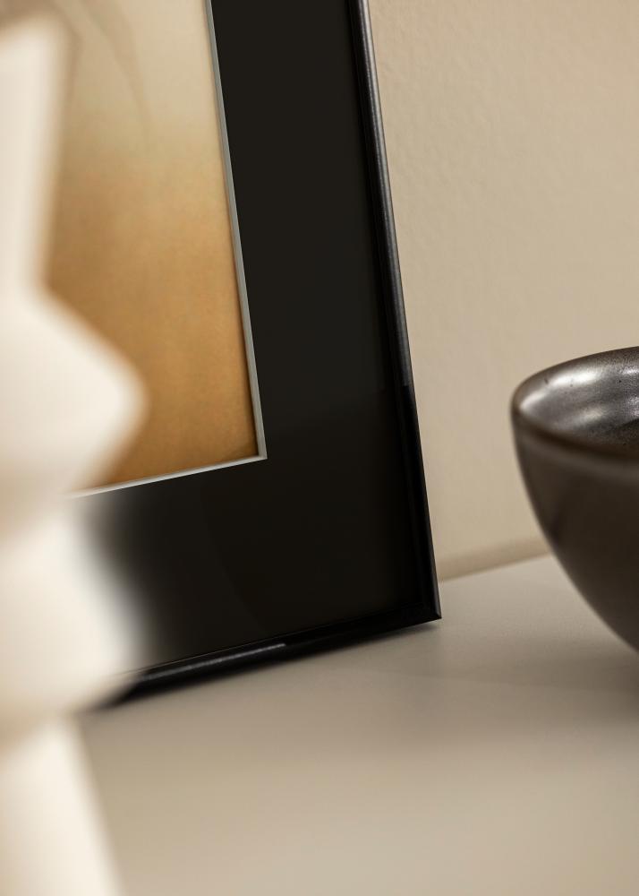 Marco Visby Negro 30x40 cm - Paspartú Negro 21x30 cm