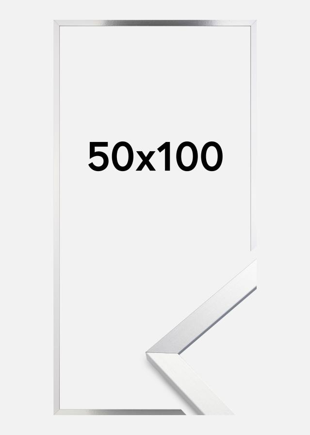 Marco Trendy Vidrio acrílico Plata 50x100 cm