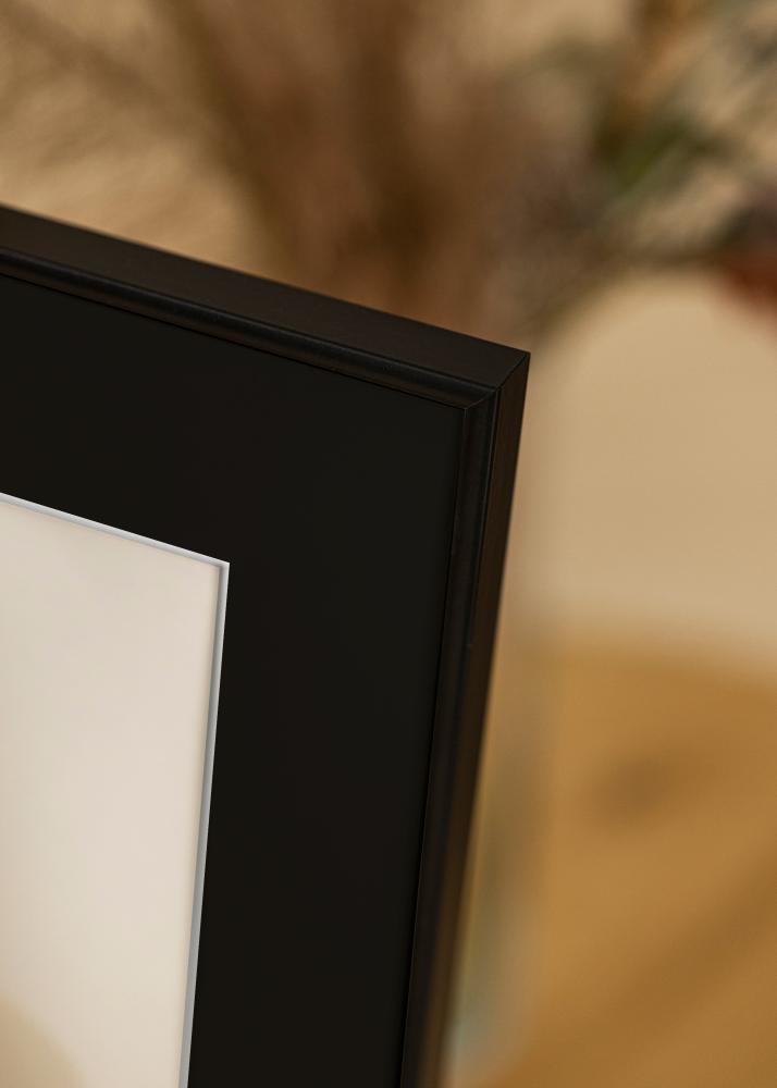 Marco Visby Negro 30x40 cm - Paspartú Negro 21x30 cm