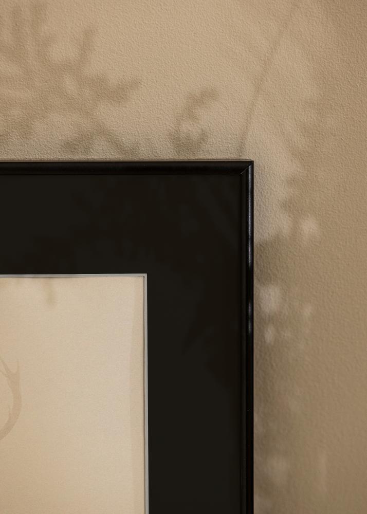 Marco Visby Negro 30x40 cm - Paspartú Negro 21x30 cm