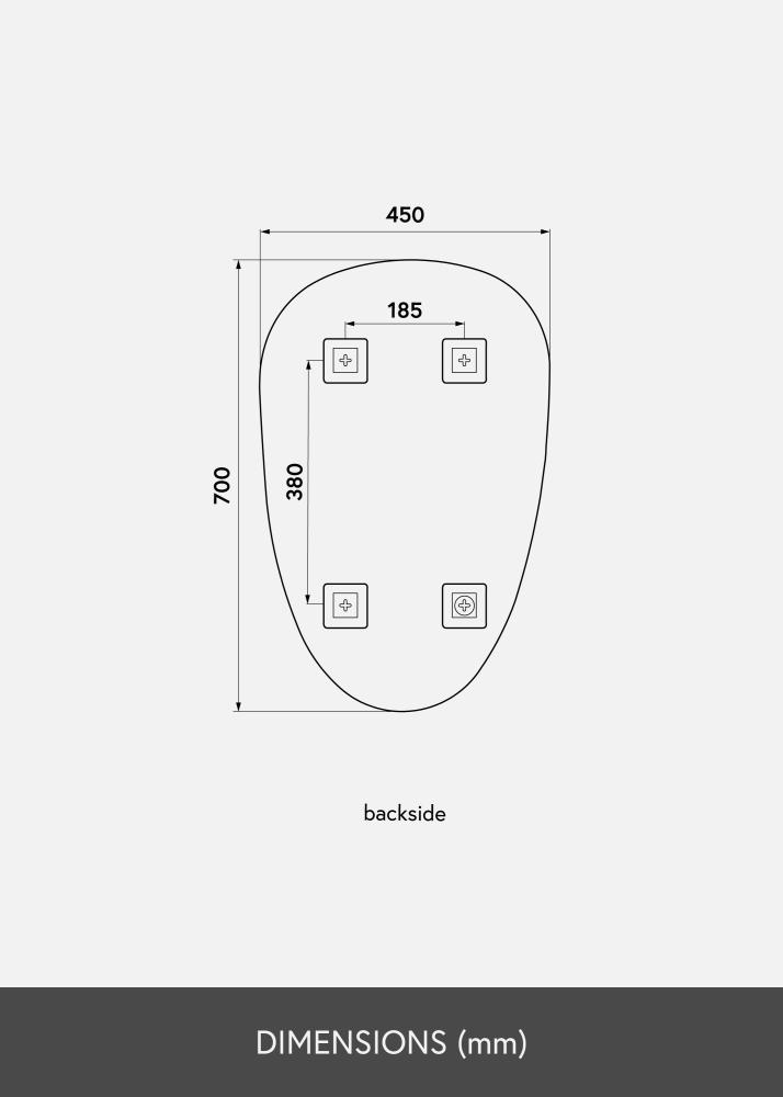 KAILA Espejo Shape II Dark Bronze 45x70 cm