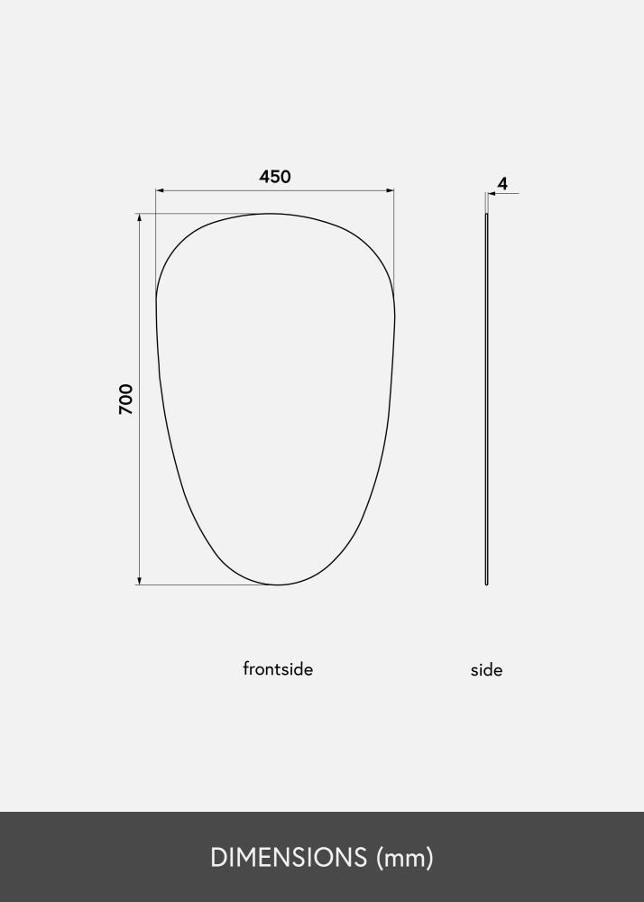 KAILA Espejo Shape II Dark Bronze 45x70 cm