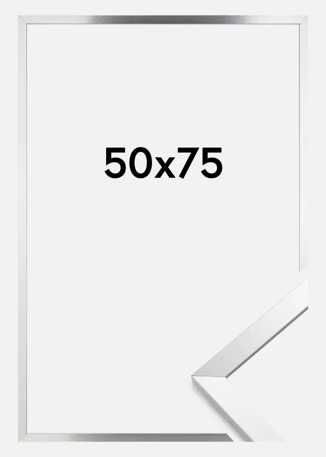 Marco Trendy Vidrio acrílico Plata 50x75 cm