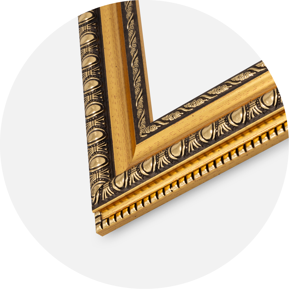 Marco Ornato Vidrio acrílico Oro 40x50 cm