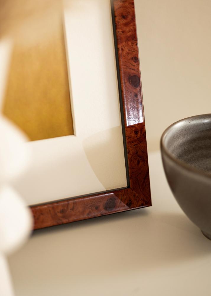 Marco Hermes Vidrio acrílico Burr Walnut 28x35 cm