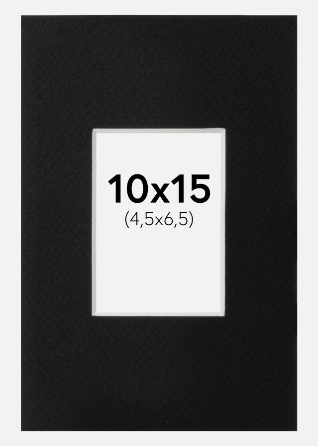 Paspartú Canson Negro (Borde interior blanco) 10x15 cm (4,5x6,5)