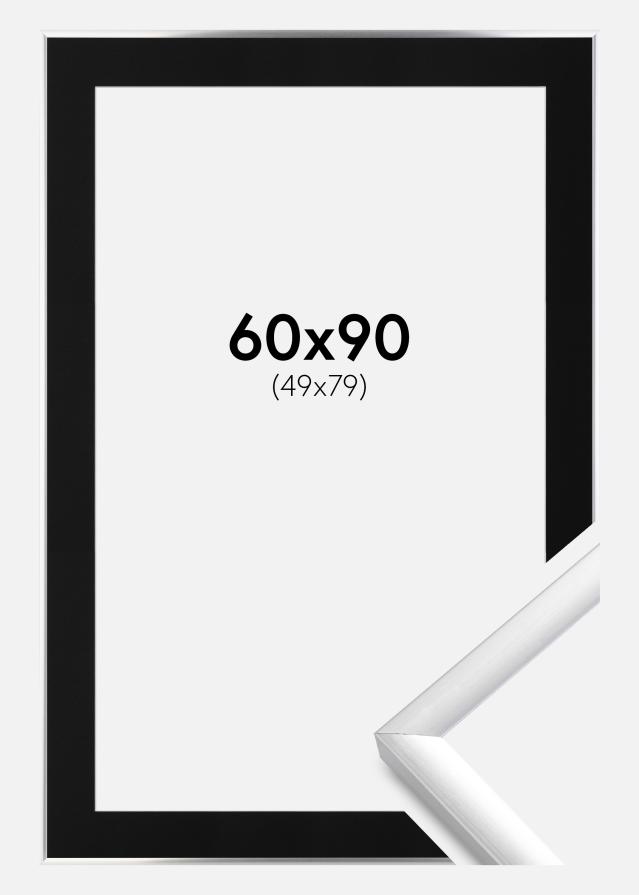 Marco New Lifestyle Plateado 60x90 cm - Paspartú Negro 50x80 cm
