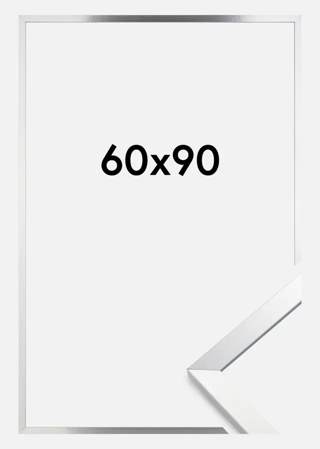 Marco Trendy Vidrio acrílico Plata 60x90 cm