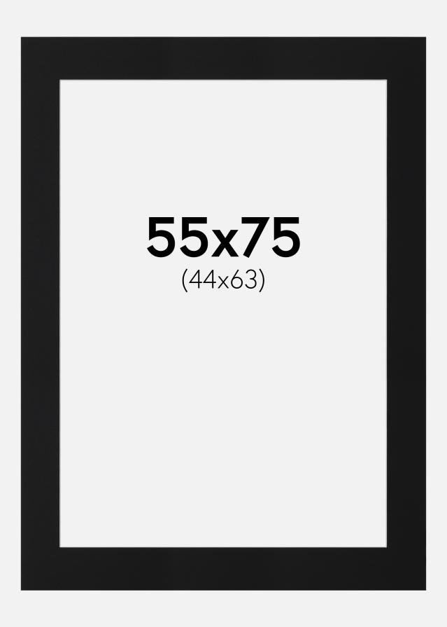 Paspartú Negro Estándar (Borde interior blanco) 55x75 cm (44x63)