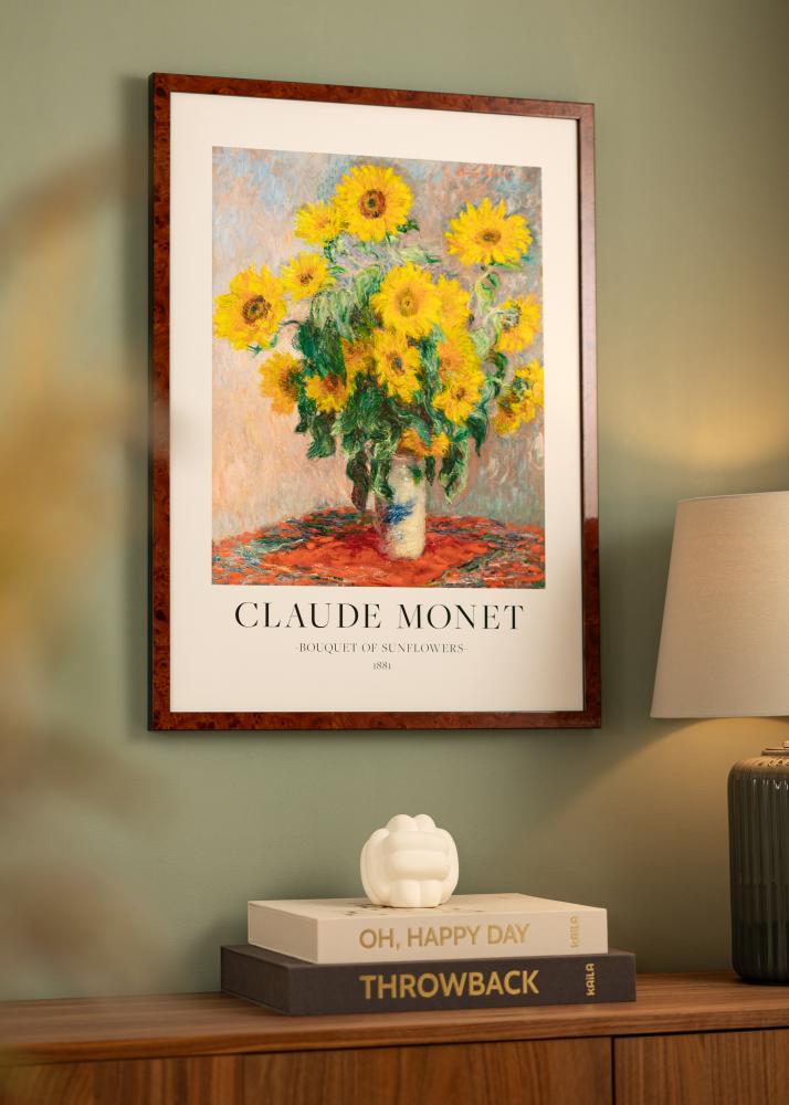 Marco Hermes Vidrio acrílico Burr Walnut 28x35 cm