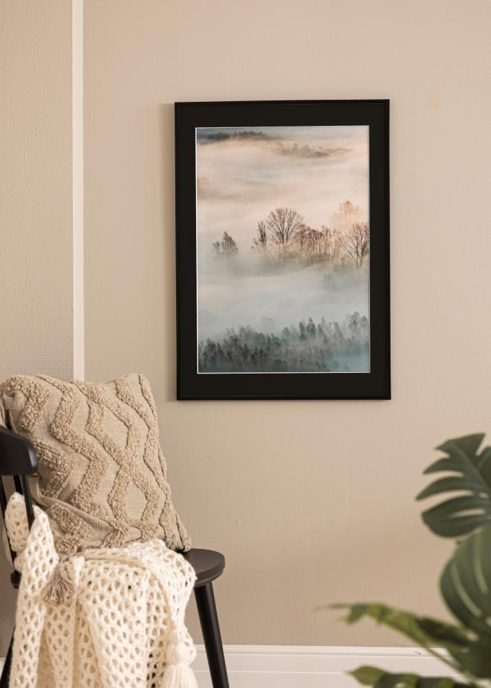 Marco New Lifestyle Negro mate 30x40 cm - Paspartú Negro 21x30 cm