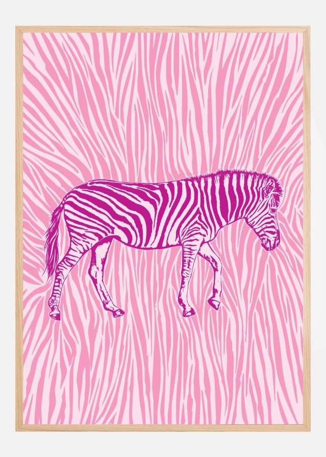 African Zebra striking camouflage Póster